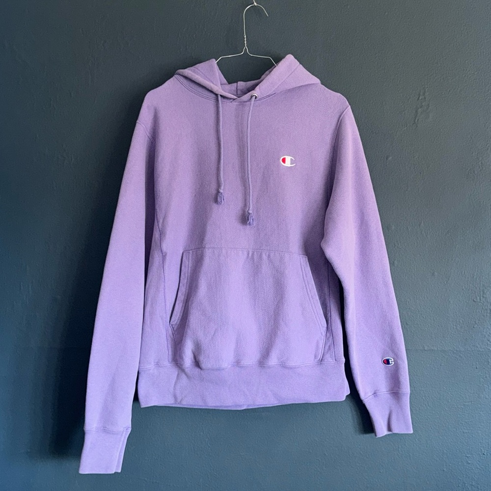 CHAMPION LAVENDER REVERSE WEAVE HEAVYWEIGHT HOODIE MENS SMALL